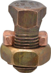 Thomas & Betts - 8 to 3 AWG, Copper Wire Compatible, Copper Alloy, Hex Split Bolt Connector - 1-1/16" OAL, 17/32" Head Width, 23/32" Base Width - Best Tool & Supply