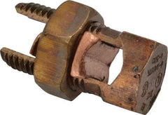 Thomas & Betts - 14 to 1/0 AWG, Copper Wire Compatible, Copper Alloy, Hex Split Bolt Connector - 1-19/32" OAL, 3/4" Head Width, 15/16" Base Width - Best Tool & Supply