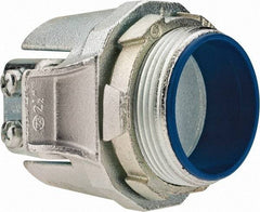 Thomas & Betts - 2-1/2" Trade, Malleable Iron Set Screw Straight FMC Conduit Connector - Insulated - Best Tool & Supply