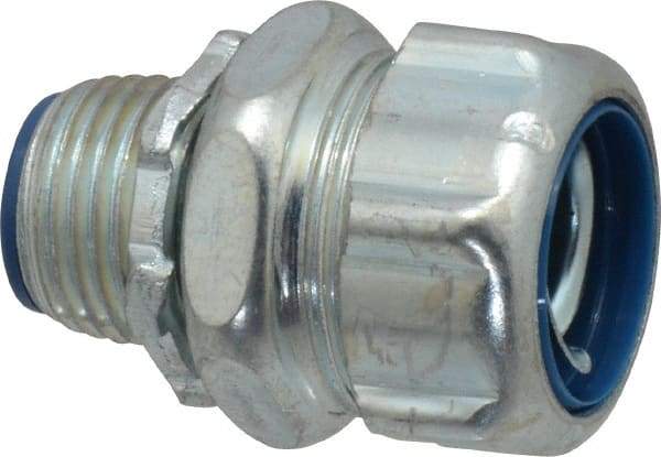 Thomas & Betts - 1/2" Trade, Steel Threaded Straight Liquidtight Conduit Connector - Insulated - Best Tool & Supply