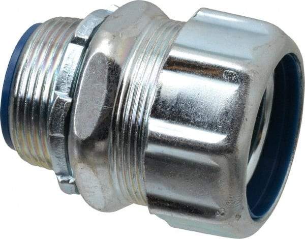 Thomas & Betts - 1-1/4" Trade, Steel Threaded Straight Liquidtight Conduit Connector - Insulated - Best Tool & Supply