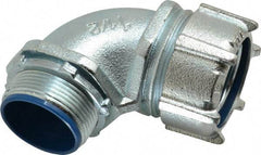 Thomas & Betts - 1-1/2" Trade, Malleable Iron Threaded Angled Liquidtight Conduit Connector - Insulated - Best Tool & Supply