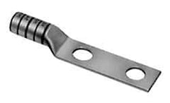 Thomas & Betts - 500 kcmil Wire Noninsulated Compression Connection Rectangle Ring Terminal - 1/2" Stud, 6" OAL x 1.61" Wide, Tin Plated Copper Contact - Best Tool & Supply