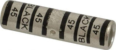 Thomas & Betts - 2/0 AWG Compatible, Noninsulated, Crimp-On Butt Splice Terminal - 2 Wire Entries, Copper Contacts, Tin Contact Plating, 2.13" OAL, Black - Best Tool & Supply