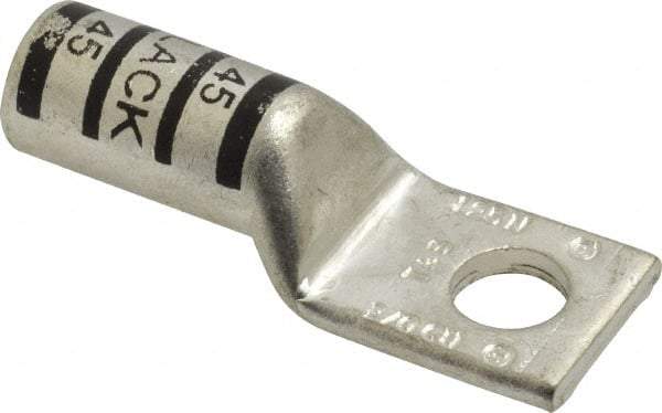 Thomas & Betts - 2/0 AWG Noninsulated Compression Connection Square Ring Terminal - 3/8" Stud, 2.28" OAL x 0.83" Wide, Tin Plated Copper Contact - Best Tool & Supply