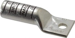 Thomas & Betts - 500 kcmil Wire Noninsulated Compression Connection Square Ring Terminal - 1/2" Stud, 4-1/4" OAL x 1.61" Wide, Tin Plated Copper Contact - Best Tool & Supply