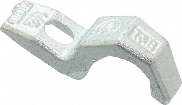 Thomas & Betts - 1/2" Pipe, Steel, Hot Dipped Galvanized" Pipe or Conduit Strap - 1/4" Bolt, 1 Mounting Hole - Best Tool & Supply