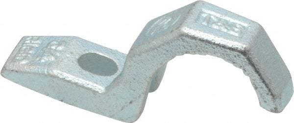 Thomas & Betts - 3/4" Pipe, Steel, Hot Dipped Galvanized" Pipe or Conduit Strap - 1/4" Bolt, 1 Mounting Hole - Best Tool & Supply