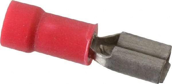 Thomas & Betts - 22 to 18 AWG, Vinyl, Fully Insulated, Female Wire Disconnect - 3/16 Inch Wide Tab, Red, CSA Certified, RoHS Compliant, UL 94 V-0, UL File E66716, UL Listed - Best Tool & Supply