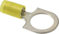 Thomas & Betts - 12-10 AWG Partially Insulated Crimp Connection D Shaped Ring Terminal - 1/2" Stud, 1.37" OAL x 0.72" Wide, Tin Plated Copper Contact - Best Tool & Supply