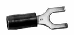 Thomas & Betts - #10 Stud, 22 to 16 AWG Compatible, Partially Insulated, Crimp Connection, Locking Fork Terminal - Best Tool & Supply