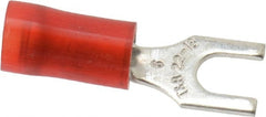 Thomas & Betts - #6 Stud, 22 to 16 AWG Compatible, Partially Insulated, Crimp Connection, Standard Fork Terminal - Best Tool & Supply