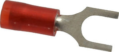 Thomas & Betts - #10 Stud, 22 to 16 AWG Compatible, Partially Insulated, Crimp Connection, Standard Fork Terminal - Best Tool & Supply