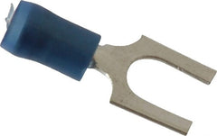 Thomas & Betts - 1/4" Stud, 18 to 14 AWG Compatible, Partially Insulated, Crimp Connection, Standard Fork Terminal - Best Tool & Supply