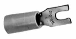 Thomas & Betts - #10 Stud, 18 to 14 AWG Compatible, Partially Insulated, Crimp Connection, Locking Fork Terminal - Best Tool & Supply