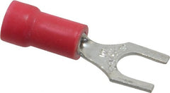 Thomas & Betts - #10 Stud, 22 to 16 AWG Compatible, Partially Insulated, Crimp Connection, Standard Fork Terminal - Best Tool & Supply