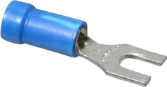 Thomas & Betts - #6 Stud, 18 to 14 AWG Compatible, Partially Insulated, Crimp Connection, Standard Fork Terminal - Best Tool & Supply