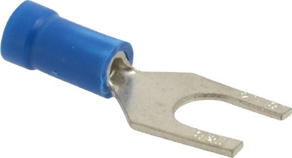 Thomas & Betts - 1/4" Stud, 18 to 14 AWG Compatible, Partially Insulated, Crimp Connection, Standard Fork Terminal - Best Tool & Supply