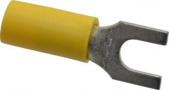 Thomas & Betts - #10 Stud, 12 to 10 AWG Compatible, Partially Insulated, Crimp Connection, Standard Fork Terminal - Best Tool & Supply