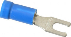 Thomas & Betts - #6 Stud, 18 to 14 AWG Compatible, Partially Insulated, Crimp Connection, Locking Fork Terminal - Best Tool & Supply