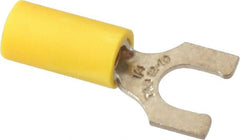 Thomas & Betts - 1/4" Stud, 12 to 10 AWG Compatible, Partially Insulated, Crimp Connection, Locking Fork Terminal - Best Tool & Supply