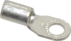 Thomas & Betts - 12-10 AWG Noninsulated Crimp Connection D Shaped Ring Terminal - #8 Stud, 0.82" OAL x 0.31" Wide, Tin Plated Copper Contact - Best Tool & Supply