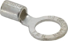 Thomas & Betts - 6 AWG Noninsulated Crimp Connection Circular Ring Terminal - 1/2" Stud, 1.49" OAL x 0.82" Wide, Tin Plated Copper Contact - Best Tool & Supply