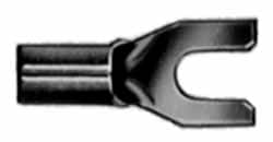 Thomas & Betts - 1/4" Stud, 18 to 14 AWG Compatible, Noninsulated, Crimp Connection, Standard Fork Terminal - Best Tool & Supply