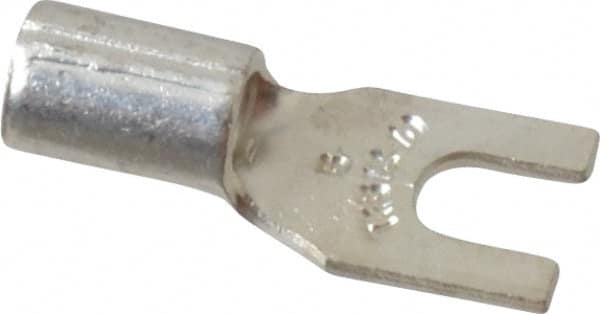 Thomas & Betts - #6 Stud, 12 to 10 AWG Compatible, Noninsulated, Crimp Connection, Standard Fork Terminal - Best Tool & Supply