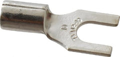 Thomas & Betts - #10 Stud, 12 to 10 AWG Compatible, Noninsulated, Crimp Connection, Standard Fork Terminal - Best Tool & Supply