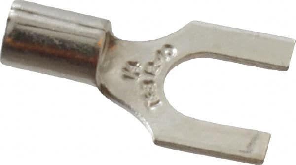 Thomas & Betts - 1/4" Stud, 12 to 10 AWG Compatible, Noninsulated, Crimp Connection, Standard Fork Terminal - Best Tool & Supply