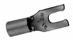 Thomas & Betts - #8 Stud, 12 to 10 AWG Compatible, Noninsulated, Crimp Connection, Locking Fork Terminal - Best Tool & Supply