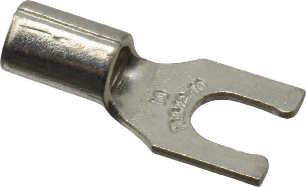 Thomas & Betts - #10 Stud, 12 to 10 AWG Compatible, Noninsulated, Crimp Connection, Locking Fork Terminal - Best Tool & Supply