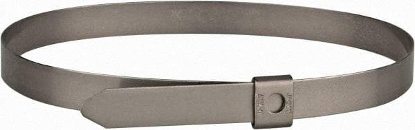 Thomas & Betts - 10" Long Natural (Color) Stainless Steel Standard Cable Tie - 200 Lb Tensile Strength, 0.38mm Thick, 4" Max Bundle Diam - Best Tool & Supply