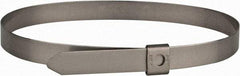 Thomas & Betts - 10" Long Natural (Color) Stainless Steel Standard Cable Tie - 200 Lb Tensile Strength, 0.38mm Thick, 4" Max Bundle Diam - Best Tool & Supply