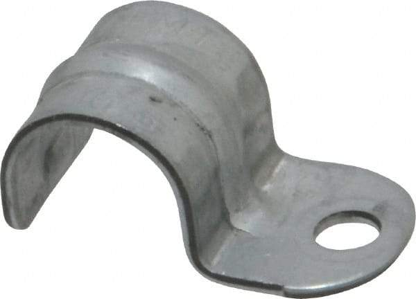 Thomas & Betts - 1/2" Pipe, Steel, Zinc Plated" Pipe or Conduit Strap - 1 Mounting Hole - Best Tool & Supply