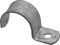 Thomas & Betts - 1-1/4" Pipe, Steel, Zinc Plated" Pipe or Conduit Strap - 1 Mounting Hole - Best Tool & Supply