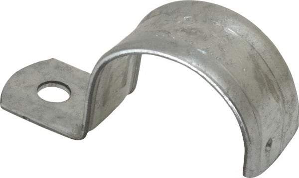 Thomas & Betts - 1-1/4" Pipe, Steel, Zinc Plated" Pipe or Conduit Strap - 1 Mounting Hole - Best Tool & Supply