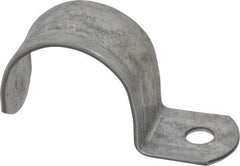 Thomas & Betts - 1-1/2" Pipe, Steel, Zinc Plated" Pipe or Conduit Strap - 1 Mounting Hole - Best Tool & Supply