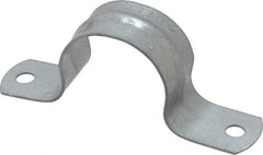 Thomas & Betts - 1-1/4 Pipe, Steel, Zinc Plated Pipe or Conduit Strap - 2 Mounting Holes - Best Tool & Supply