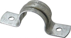 Thomas & Betts - 3/4 Pipe, Steel, Zinc Plated Pipe or Conduit Strap - 2 Mounting Holes - Best Tool & Supply