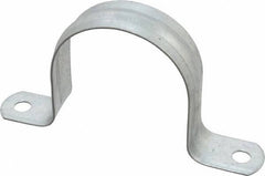 Thomas & Betts - 2-1/2 Pipe, Steel, Zinc Plated Pipe or Conduit Strap - 2 Mounting Holes - Best Tool & Supply