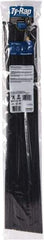 Thomas & Betts - 30" Long Black Nylon Standard Cable Tie - 120 Lb Tensile Strength, 1.52mm Thick, 228.6mm Max Bundle Diam - Best Tool & Supply