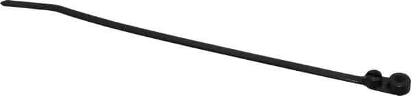 Thomas & Betts - 7.8" Long Black Nylon Mountable Cable Tie - 50 Lb Tensile Strength, 1.4mm Thick, 3-3/8" Max Bundle Diam - Best Tool & Supply