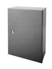 Wiegmann - 21" OAW x 21" OAH Powder Coat Finish Electrical Enclosure Back Panel - 24" x 24" Box, 14 Gauge Steel, Use with B242407CH/B242409CH/B242411CH/LOH242408/N12242406/N12242408/N12242410/N12242412/N12242416/RHC242408 - Best Tool & Supply