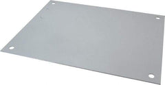 Wiegmann - 13" OAW x 17" OAH Powder Coat Finish Electrical Enclosure Back Panel - 20" x 16" Box, 14 Gauge Steel, Use with B201607CH/B201609CH/LOH201606/N12162006/N12162008/N12201606/N12201608/N12201610/N12201612/RHC201606 - Best Tool & Supply