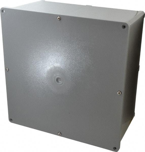 Thomas & Betts - Thermoplastic Junction Box Enclosure Screw Flat Cover - NEMA 4, 4X, 12" Wide x 12" High x 6" Deep, Corrosion Resistant - Best Tool & Supply