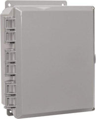 Thomas & Betts - Polycarbonate Standard Enclosure Hinge Flat Cover - NEMA 1, 2, 3, 4, 12, 3S, 3SX, 3X, 4X, 8" Wide x 10" High x 4" Deep, Impact Resistant - Best Tool & Supply