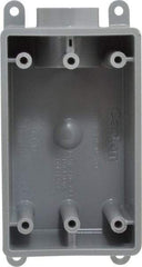 Thomas & Betts - 1 Gang, (1) 3/4" Knockout, PVC Rectangle Junction Box - 144.78mm Overall Height x 71.1mm Overall Width x 61.5mm Overall Depth, Weather Resistant - Best Tool & Supply