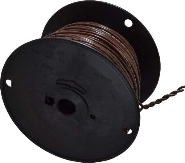 Southwire - 18 AWG, 16 Strand, Brown Machine Tool Wire - PVC, Acid, Moisture and Oil Resistant, 500 Ft. Long - Best Tool & Supply